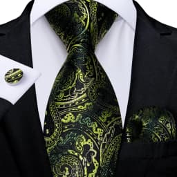 Fashion Paisley Men's Ties Gold Teal Green Black Tie For Men 8cm Business Wedding Accessories Cravat Gift For Men DiBanGu