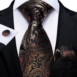 Fashion Paisley Men's Ties Gold Teal Green Black Tie For Men 8cm Business Wedding Accessories Cravat Gift For Men DiBanGu