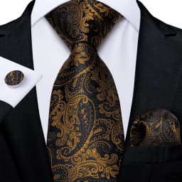Fashion Paisley Men's Ties Gold Teal Green Black Tie For Men 8cm Business Wedding Accessories Cravat Gift For Men DiBanGu