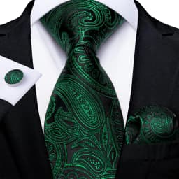 Fashion Paisley Men's Ties Gold Teal Green Black Tie For Men 8cm Business Wedding Accessories Cravat Gift For Men DiBanGu