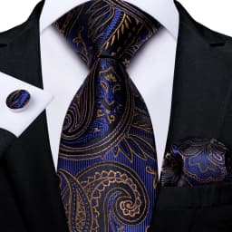 Fashion Paisley Men's Ties Gold Teal Green Black Tie For Men 8cm Business Wedding Accessories Cravat Gift For Men DiBanGu