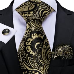 Fashion Paisley Men's Ties Gold Teal Green Black Tie For Men 8cm Business Wedding Accessories Cravat Gift For Men DiBanGu