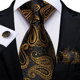 Fashion Paisley Men's Ties Gold Teal Green Black Tie For Men 8cm Business Wedding Accessories Cravat Gift For Men DiBanGu