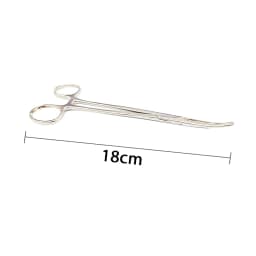 AG 1Pcs Stainless Steel Hemostatic Forceps Surgical Forceps Tool Hemostat Locking Clamps Forceps Curved/Straight Tip