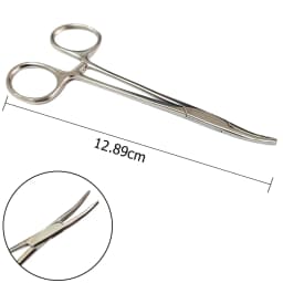 AG 1Pcs Stainless Steel Hemostatic Forceps Surgical Forceps Tool Hemostat Locking Clamps Forceps Curved/Straight Tip