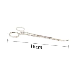 AG 1Pcs Stainless Steel Hemostatic Forceps Surgical Forceps Tool Hemostat Locking Clamps Forceps Curved/Straight Tip