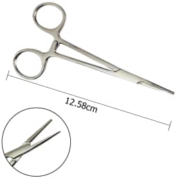AG 1Pcs Stainless Steel Hemostatic Forceps Surgical Forceps Tool Hemostat Locking Clamps Forceps Curved/Straight Tip
