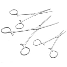 AG 1Pcs Stainless Steel Hemostatic Forceps Surgical Forceps Tool Hemostat Locking Clamps Forceps Curved/Straight Tip