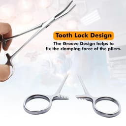 AG 1Pcs Stainless Steel Hemostatic Forceps Surgical Forceps Tool Hemostat Locking Clamps Forceps Curved/Straight Tip