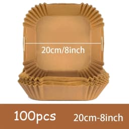 50Pcs Air Fryer Disposable Paper Non-Stick Airfryer Baking Papers Round Air-Fryer Paper Liners Paper Kitchen Accessories