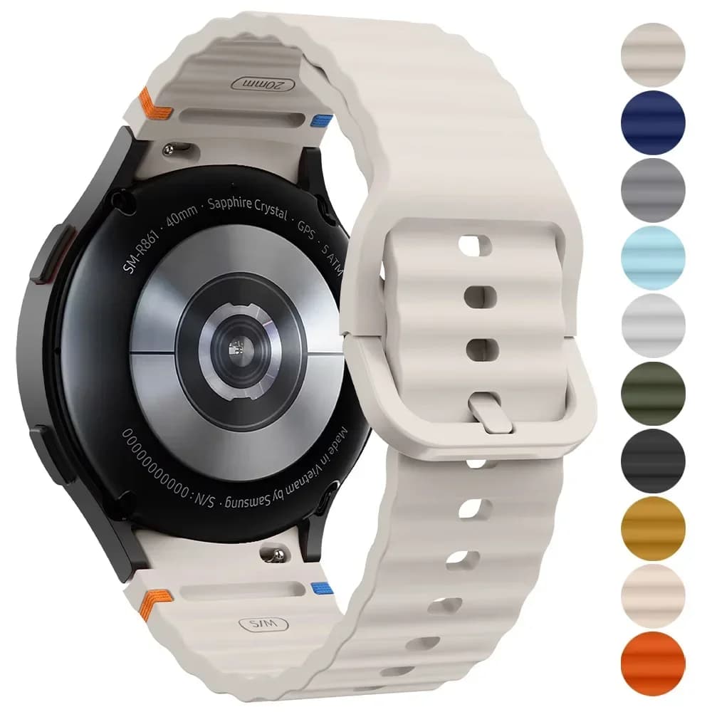 Original Silicone Band for Samsung Galaxy Watch 7 FE 6 4 Classic 5 Pro 44mm 40mm 43mm 47mm 45mm Bracelet Galaxy Watch6 7 Strap