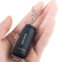 Pocket Keychain Flashlight Waterproof Outdoor Hiking Camping Mini FlashlightUSB Rechargeable LED Multifunctional Strong Light