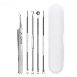 4-11Pcs Ingrown Hair Tweezers Acne Blackhead Removal Needles Black Dots Cleaner Deep Cleansing Pore Cleaner Face Skin Care Tools