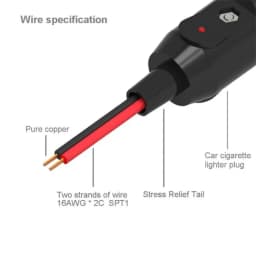 2M/5M Car Cigar Lighter Plug 12V Extension Cable Adapter Socket Charger Lead With Indicator Light