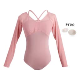 Ballet Leotards For Women Dance Costume Short/Long Sleeve Mesh Splice Adult Ballet Dance Wear Gymnastics Leotard топик женский