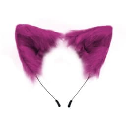 Kawaii Plush Pink Cat Ears Headband Realistic Furry Fluffy Animal Hairband Lolita Cosplay Fox Anime Costume Hair Accessories