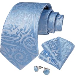 Fashion 8cm Tie Light Green Necktie Men Business Wedding Party Formal Neck Tie Accessories Handkerchief Cufflinks DiBanGu