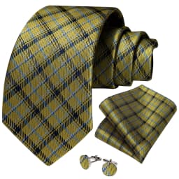 Fashion 8cm Tie Light Green Necktie Men Business Wedding Party Formal Neck Tie Accessories Handkerchief Cufflinks DiBanGu
