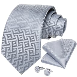 Fashion 8cm Tie Light Green Necktie Men Business Wedding Party Formal Neck Tie Accessories Handkerchief Cufflinks DiBanGu