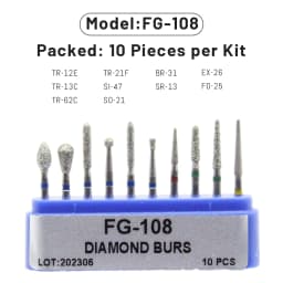 1Box AG Series Round Shape Dental Diamond Burs Drills High Speed Handpiece Teeth Whitening FG Dia 1.6MM Dentistry Materials