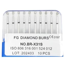 1Box AG Series Round Shape Dental Diamond Burs Drills High Speed Handpiece Teeth Whitening FG Dia 1.6MM Dentistry Materials