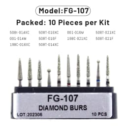 1Box AG Series Round Shape Dental Diamond Burs Drills High Speed Handpiece Teeth Whitening FG Dia 1.6MM Dentistry Materials