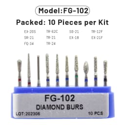 1Box AG Series Round Shape Dental Diamond Burs Drills High Speed Handpiece Teeth Whitening FG Dia 1.6MM Dentistry Materials