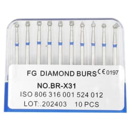 1Box AG Series Round Shape Dental Diamond Burs Drills High Speed Handpiece Teeth Whitening FG Dia 1.6MM Dentistry Materials