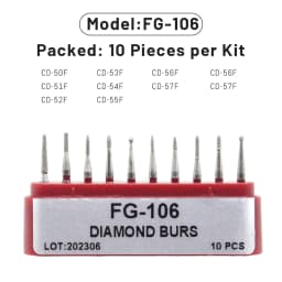 1Box AG Series Round Shape Dental Diamond Burs Drills High Speed Handpiece Teeth Whitening FG Dia 1.6MM Dentistry Materials