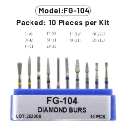 1Box AG Series Round Shape Dental Diamond Burs Drills High Speed Handpiece Teeth Whitening FG Dia 1.6MM Dentistry Materials