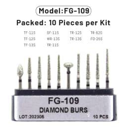 1Box AG Series Round Shape Dental Diamond Burs Drills High Speed Handpiece Teeth Whitening FG Dia 1.6MM Dentistry Materials