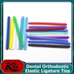 AG 1Pack=1000PCS/20Sticks Dental Orthodontic Elastic Ligature Ties Bands for Brackets Braces Colourful to Choose