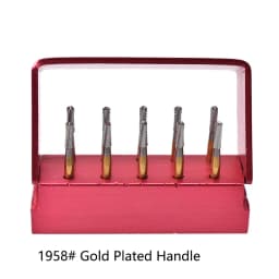 10PCS/Box Dentistry Broken Crown Needle For Break Crown With Metal Bur Box Endodontic High Speed Dental Drill Dentist Tools