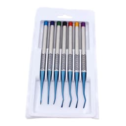7 Pcs/Set Dental Tooth Extracting Tools Set Titanium Alloy Implant Instrument Dental Elevator Set Dental Extraction Root Tooth