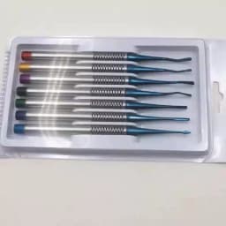 7 Pcs/Set Dental Tooth Extracting Tools Set Titanium Alloy Implant Instrument Dental Elevator Set Dental Extraction Root Tooth