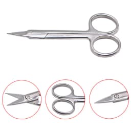 Medical Surgical Dental Crown Scissors Stainless Steel Tissue Tool Straight Curved Head 12.5CM