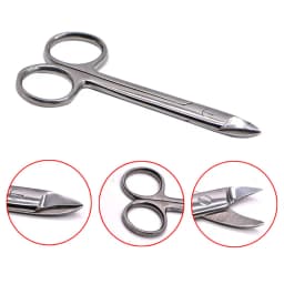 Medical Surgical Dental Crown Scissors Stainless Steel Tissue Tool Straight Curved Head 12.5CM