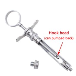 Dental Syringe Stainless Steel Dentistry Surgical Instrument With Head Dental Teeth Care Dental Anesthesia Aspirating Syringe