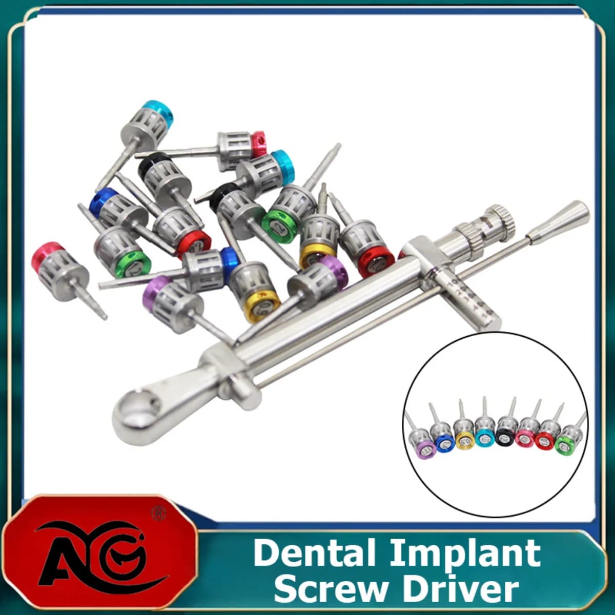 AG 1Pcs Dental Implant Screw Driver Colorful Dentalist Torque Wrench Screwdriver Tools Prosthetic Kit Dentalistry Instument