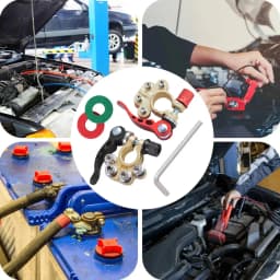 2Pcs Car Battery Terminal Connectors Quick Release Disconnect 12V 24V Positive Negative Battery Cable Ends for SAE/JIS Type Car