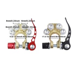 2Pcs Car Battery Terminal Connectors Quick Release Disconnect 12V 24V Positive Negative Battery Cable Ends for SAE/JIS Type Car