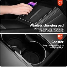 For Tesla Model 3/Y/YL Highland Juniper 2026 Center Armrest Hidden Storage Box Cup Holder Console Organizer Box Accessories
