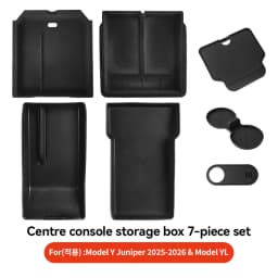 For Tesla Model 3/Y/YL Highland Juniper 2026 Center Armrest Hidden Storage Box Cup Holder Console Organizer Box Accessories