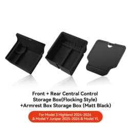For Tesla Model 3/Y/YL Highland Juniper 2026 Center Armrest Hidden Storage Box Cup Holder Console Organizer Box Accessories