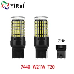 YiRui 2pcs 12-48V New LED Bulbs 144smd Lamp Reverse Turn Signal Light BA15S P21W BAU15S PY21W 7440 W21W P21/5W 1157 BAY15D