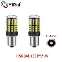 YiRui 2pcs 12-48V New LED Bulbs 144smd Lamp Reverse Turn Signal Light BA15S P21W BAU15S PY21W 7440 W21W P21/5W 1157 BAY15D