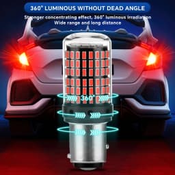 YiRui 2pcs 12-48V New LED Bulbs 144smd Lamp Reverse Turn Signal Light BA15S P21W BAU15S PY21W 7440 W21W P21/5W 1157 BAY15D