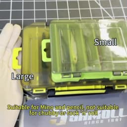 Fishing Tackle Box 14 Compartments Fishing Accessories Lure Hook Storage Case Double Sided Fishing Tool Organizer Boxes