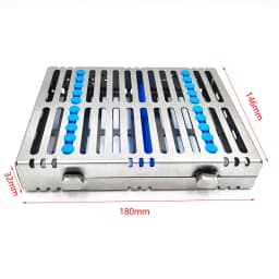 Dental Sterilization Rack Surgical Autoclavable Sterilization Box Dental Cassette File Burs Disinfection Tray Dentist Tools