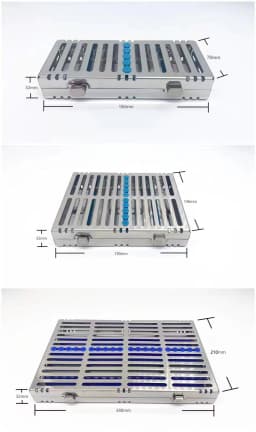 Dental Sterilization Rack Surgical Autoclavable Sterilization Box Dental Cassette File Burs Disinfection Tray Dentist Tools